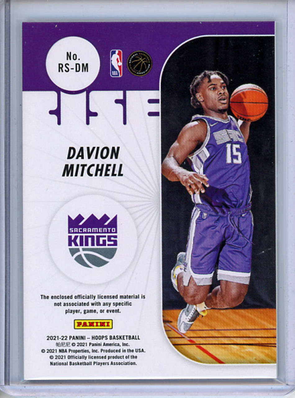 Davion Mitchell 2021-22 Hoops, Rise N Shine Memorabilia #RS-DM (1)