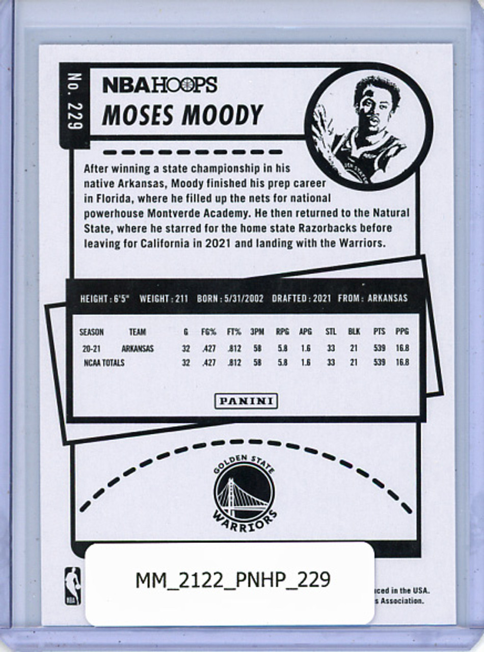 Moses Moody 2021-22 Hoops #229