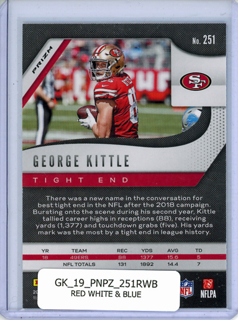 George Kittle 2019 Prizm #251 Red White & Blue