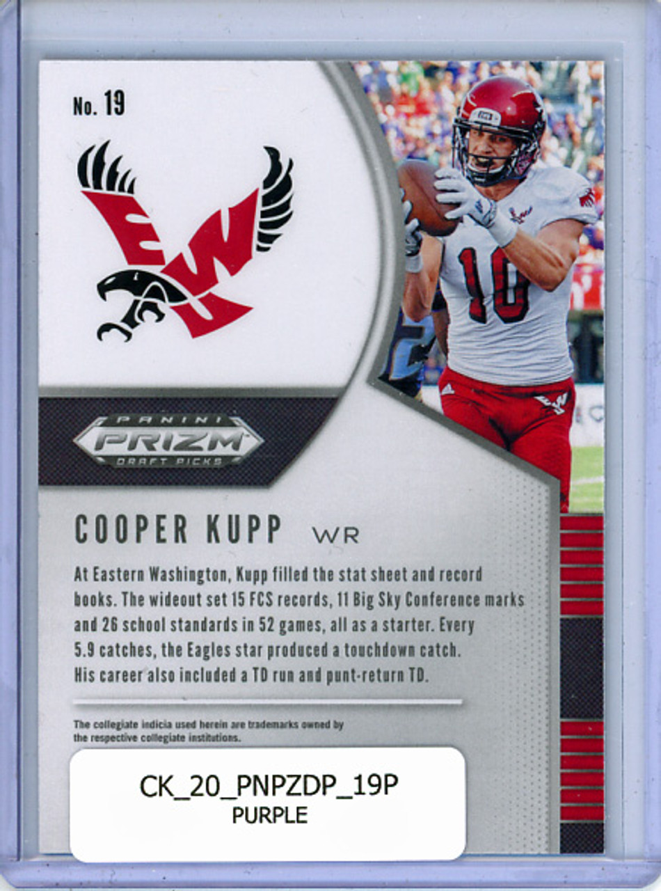 Cooper Kupp 2020 Prizm Draft Picks #19 Purple
