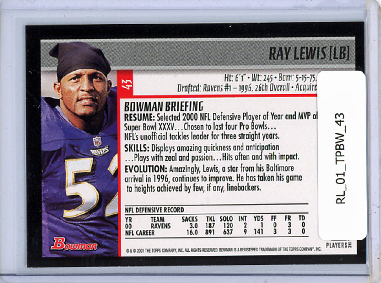 Ray Lewis 2001 Bowman #43