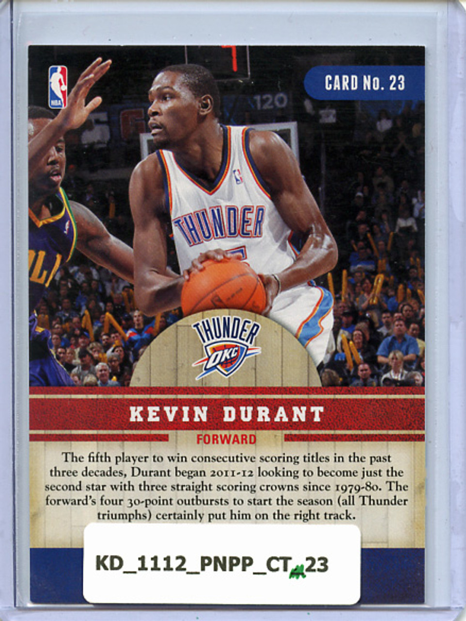 Kevin Durant 2011-12 Past and Present, Changing Times #23