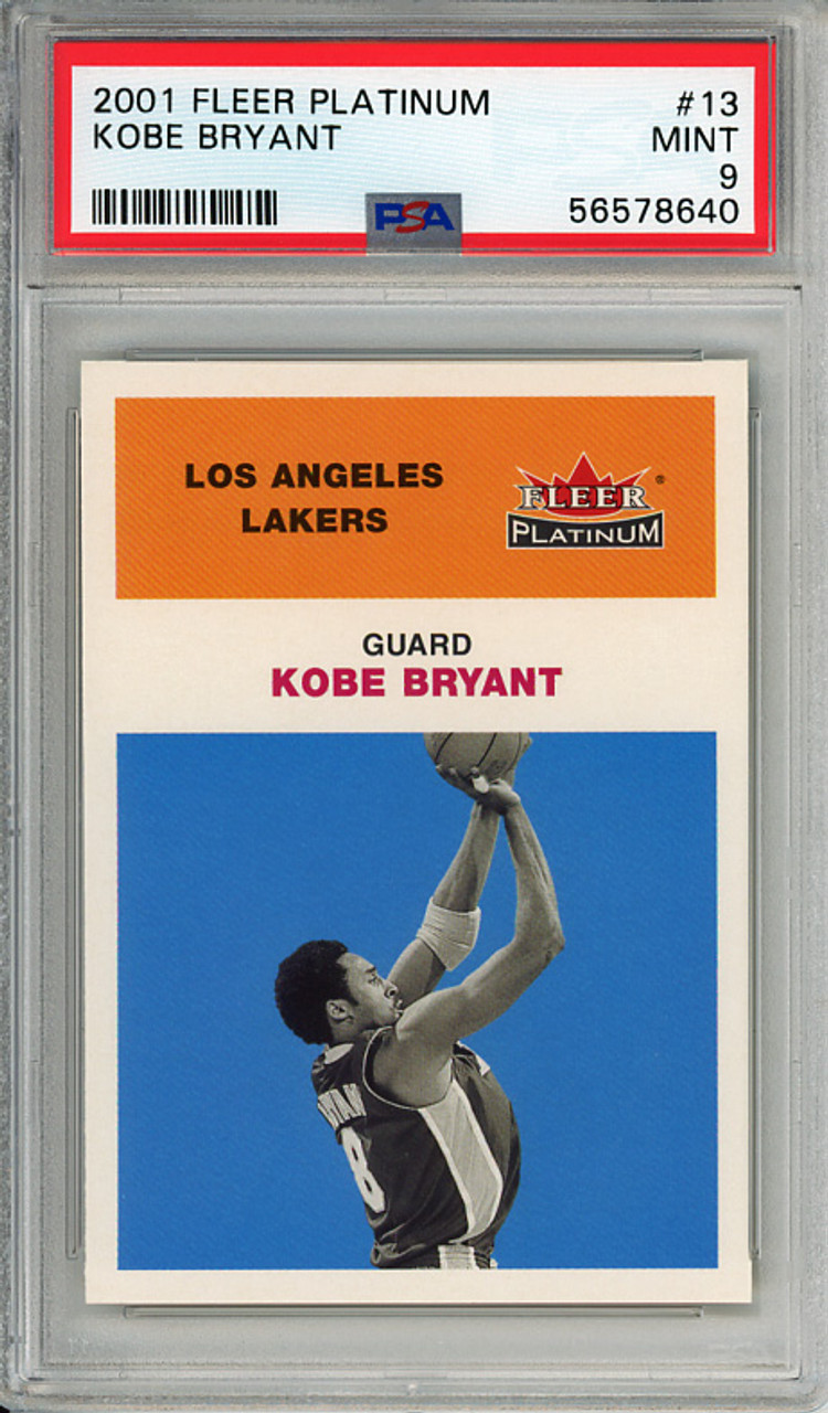 Kobe Bryant 2001-02 Platinum #13 PSA 9 Mint (#56578640)