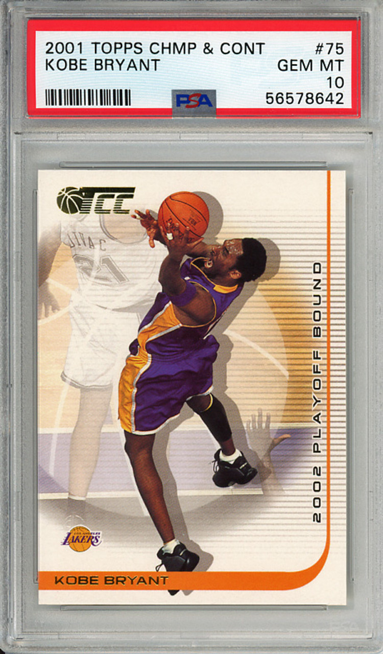 Kobe Bryant 2001-02 Topps TCC #75 PSA 10 Gem Mint (#56578642)