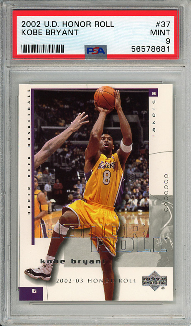 Kobe Bryant 2002-03 Honor Roll #37 PSA 9 Mint (#56578681)