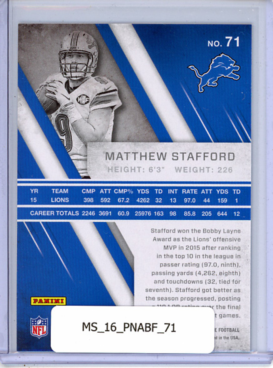 Matthew Stafford 2016 Absolute #71