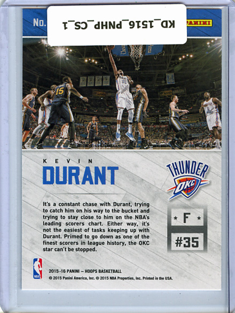 Kevin Durant 2015-16 Hoops, Courtside #1