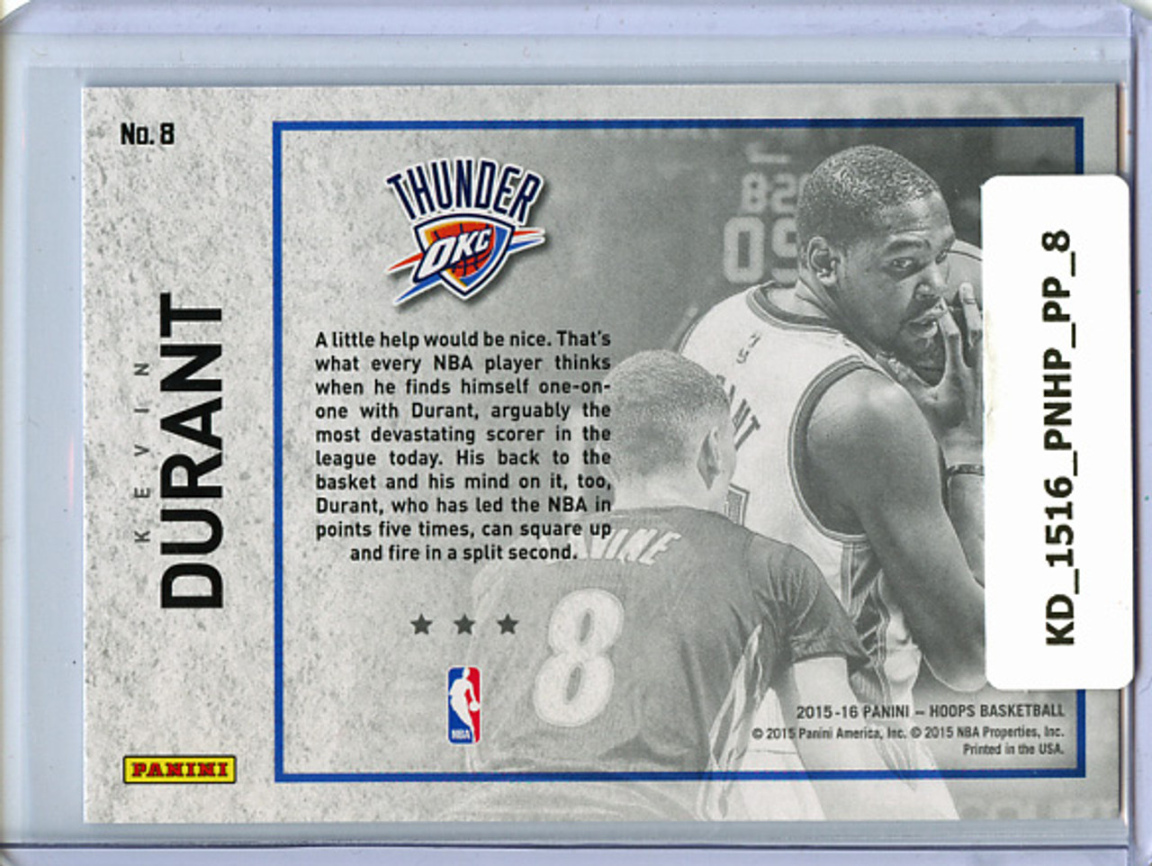 Kevin Durant 2015-16 Hoops, Picture Perfect #8