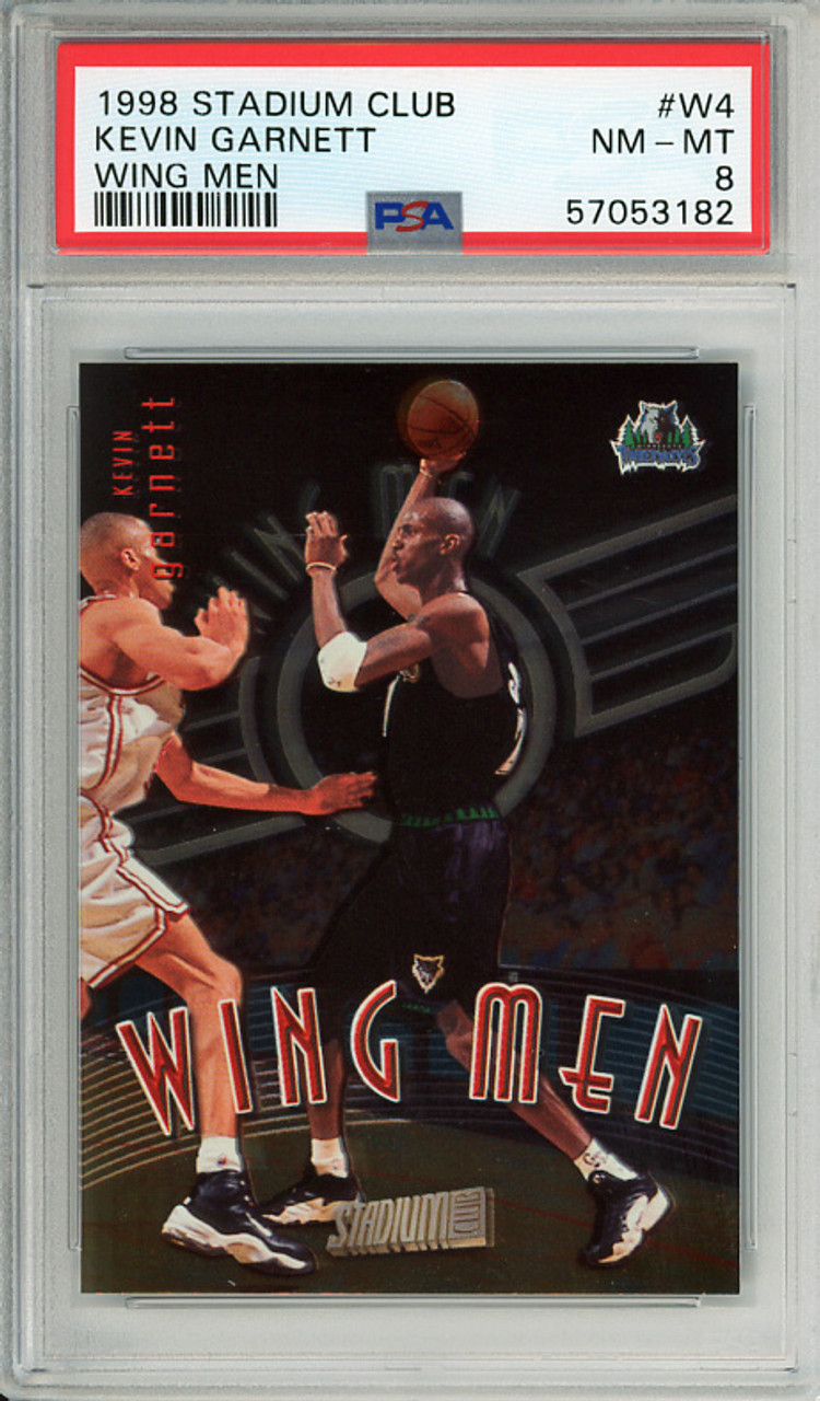 Kevin Garnett 1998-99 Stadium Club, Wing Men #W4 PSA 8 Near Mint-Mint (#57053182)