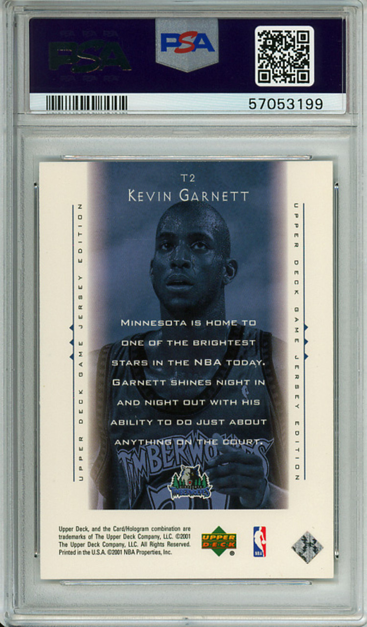 Kevin Garnett 2000-01 Upper Deck, Touch the Sky #T2 PSA 10 Gem Mint (#57053199)