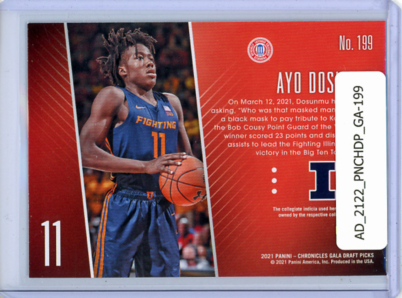 Ayo Dosunmu 2021-22 Chronicles Draft Picks, Gala #199