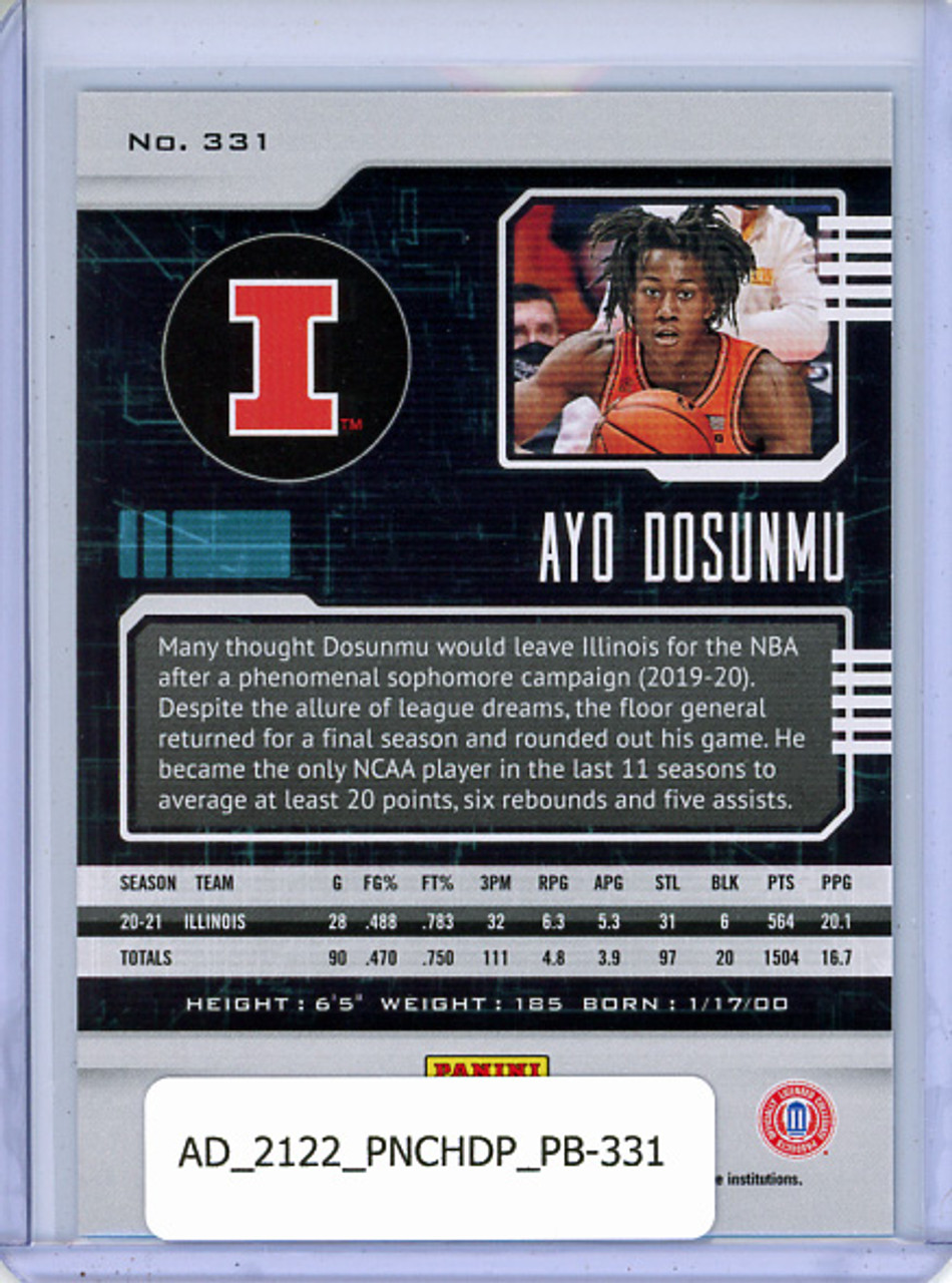 Ayo Dosunmu 2021-22 Chronicles Draft Picks, Playbook #331