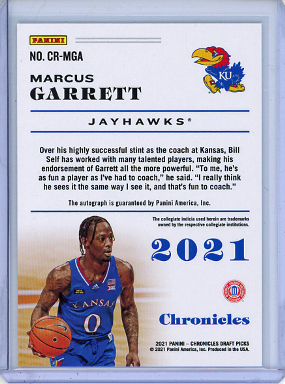 Marcus Garrett 2021-22 Chronicles Draft Picks, Rookie Signatures #CR-MGA (1)