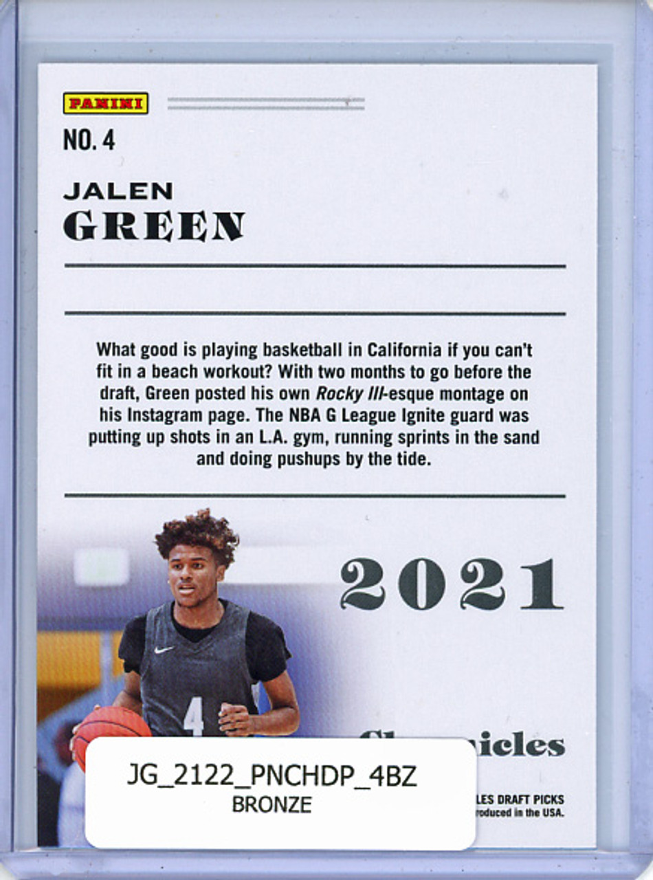 Jalen Green 2021-22 Chronicles Draft Picks #4 Bronze