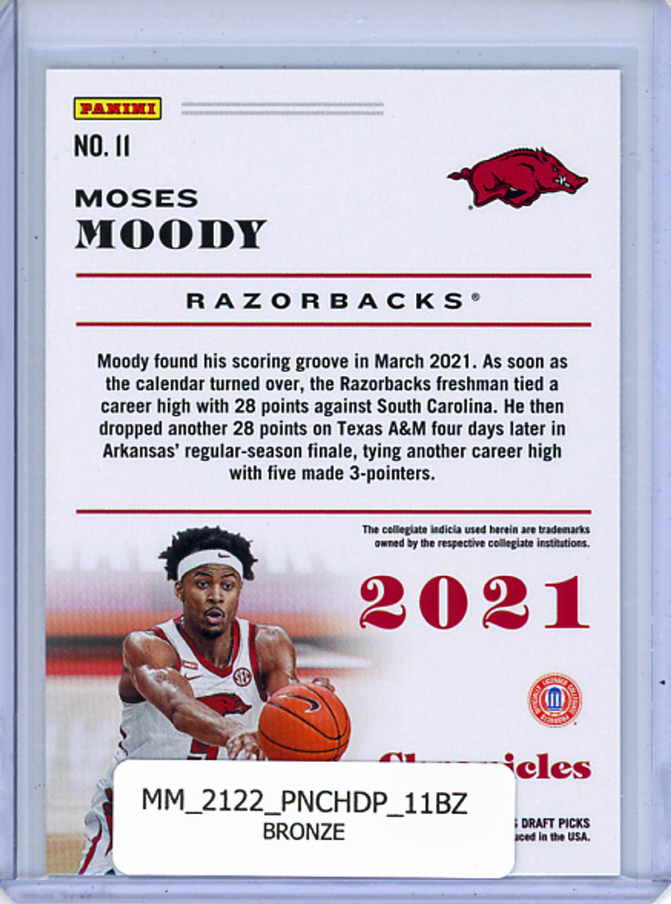 Moses Moody 2021-22 Chronicles Draft Picks #11 Bronze