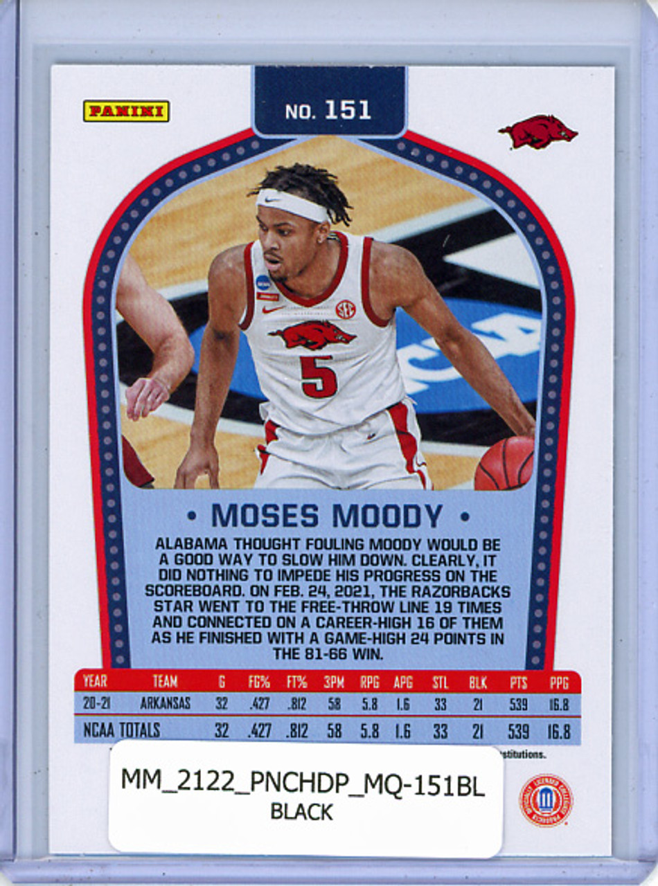 Moses Moody 2021-22 Chronicles Draft Picks, Marquee #151 Black