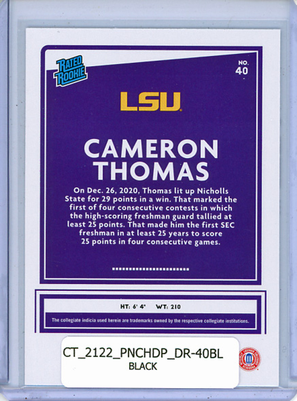Cameron Thomas 2021-22 Chronicles Draft Picks, Donruss #40 Black