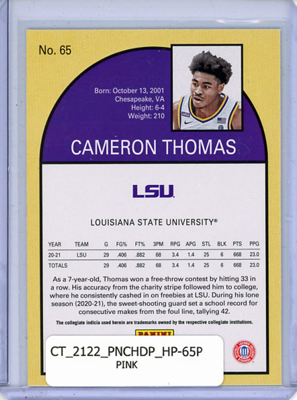Cameron Thomas 2021-22 Chronicles Draft Picks, Hoops #65 Pink
