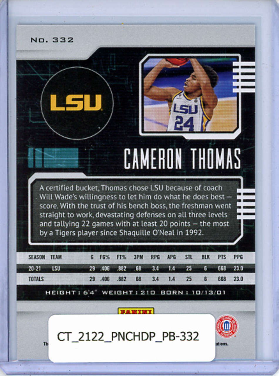 Cameron Thomas 2021-22 Chronicles Draft Picks, Playbook #332