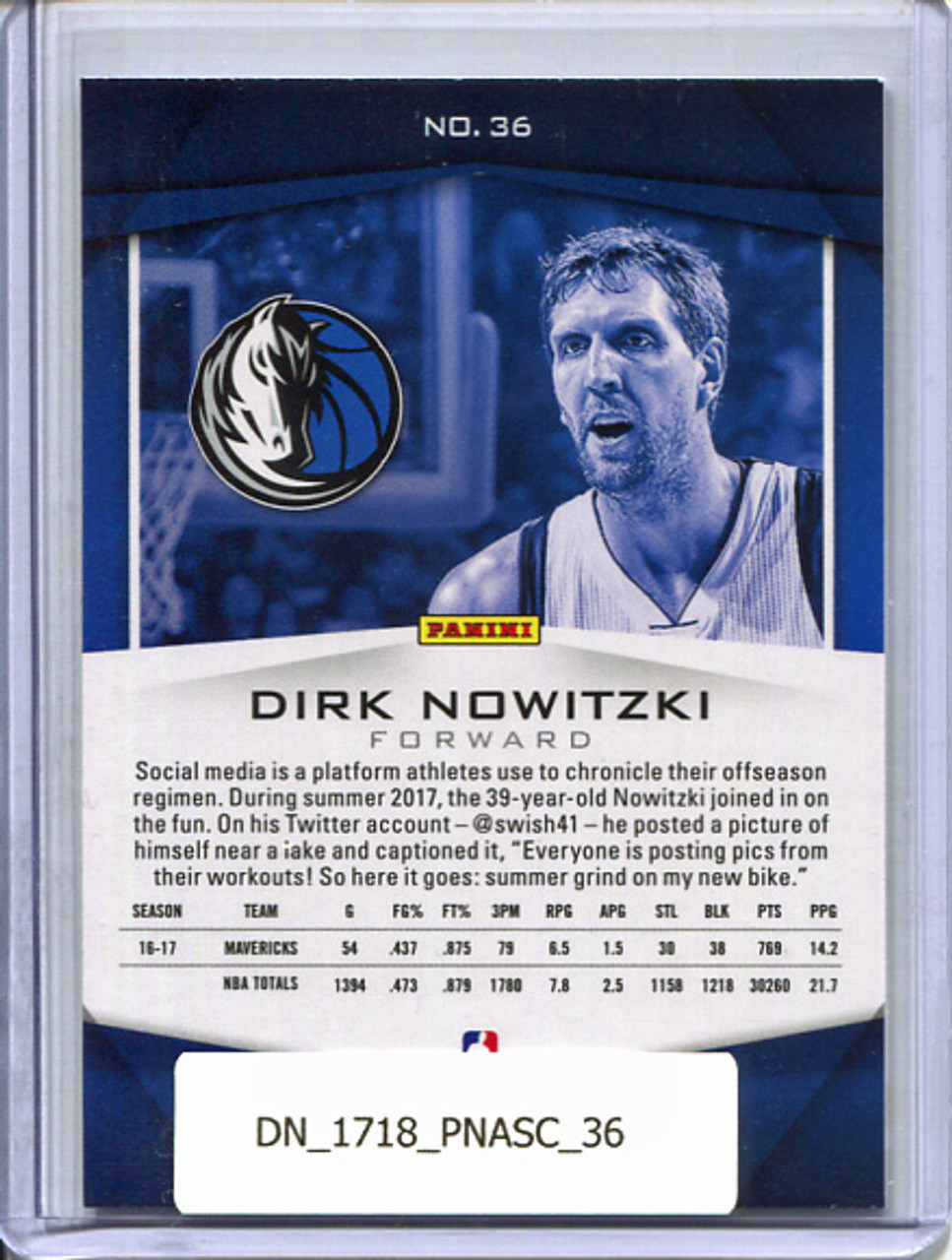 Dirk Nowitzki 2017-18 Ascension #36