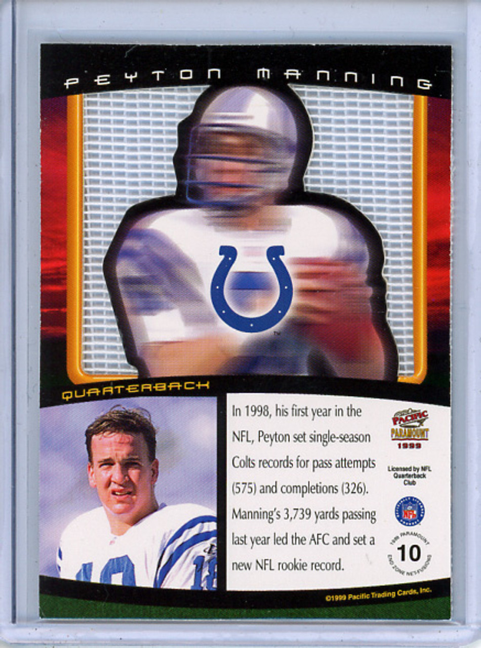 Peyton Manning 1999 Pacific Paramount, End Zone Net-Fusions #10 (1)