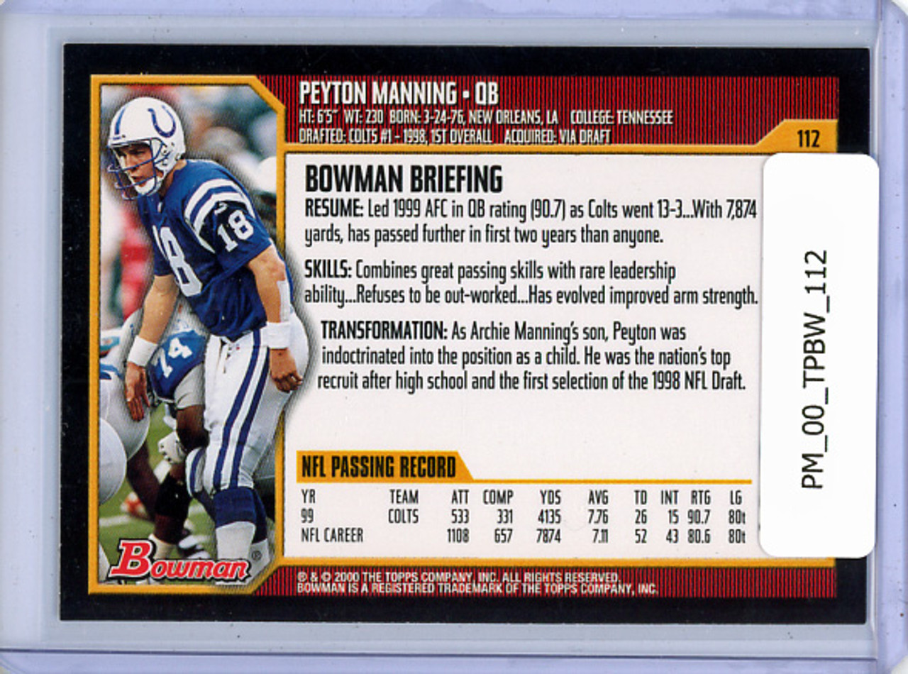 Peyton Manning 2000 Bowman #112