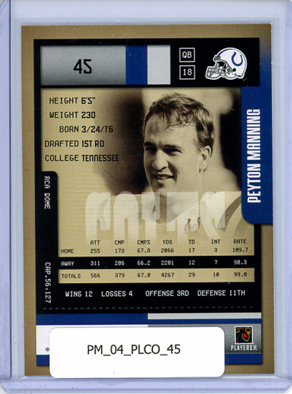 Peyton Manning 2004 Playoff Contenders #45