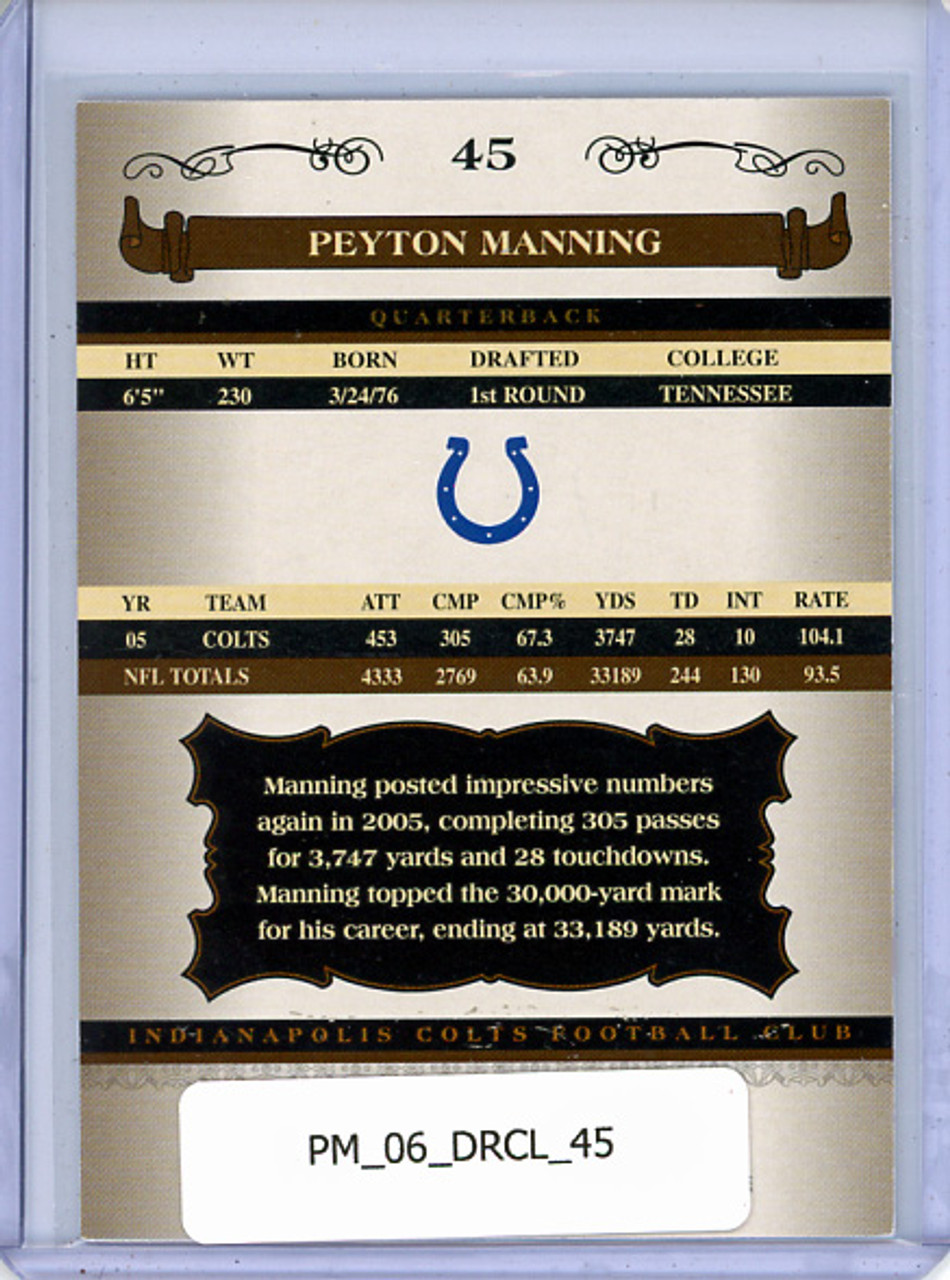 Peyton Manning 2006 Donruss Classics #45