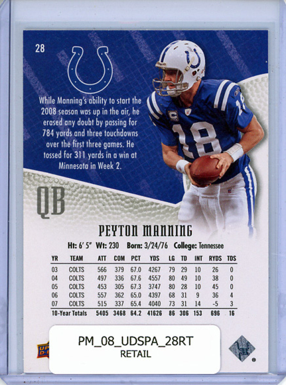 Peyton Manning 2008 SP Authentic #28 Retail