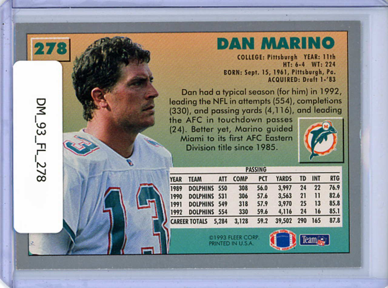 Dan Marino 1993 Fleer #278