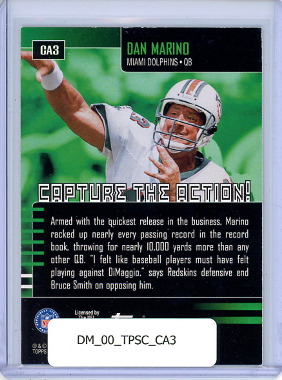 Dan Marino 2000 Stadium Club, Capture the Action! #CA3