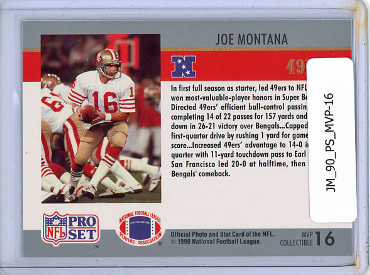 Joe Montana 1990 Pro Set, Super Bowl MVPs #16 XVI