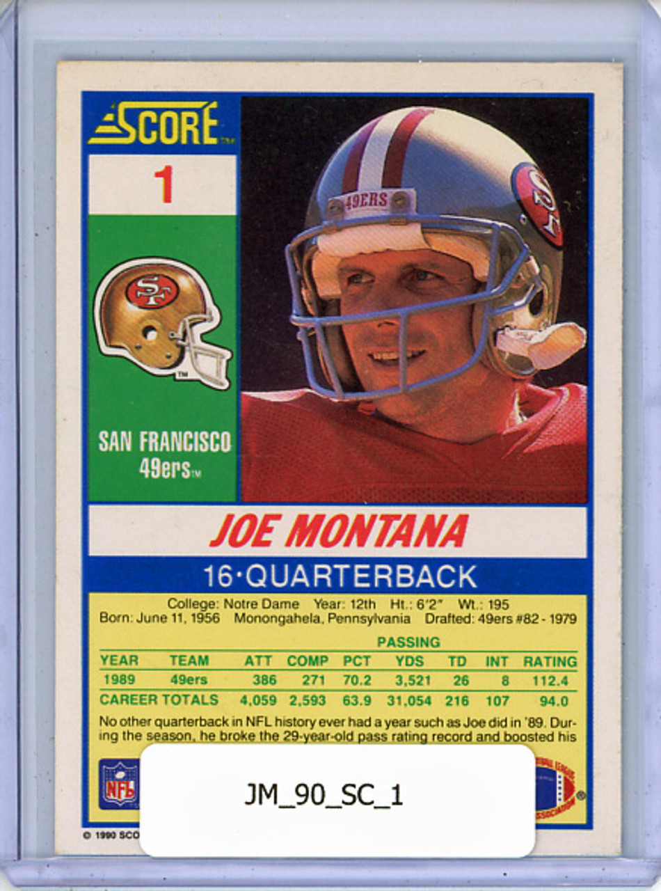 Joe Montana 1990 Score #1