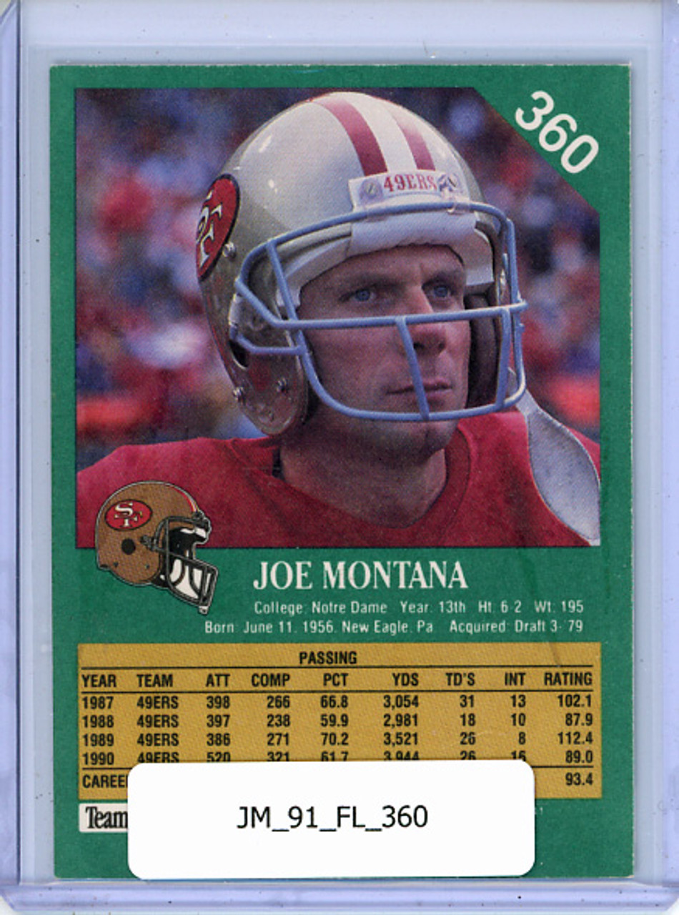 Joe Montana 1991 Fleer #360