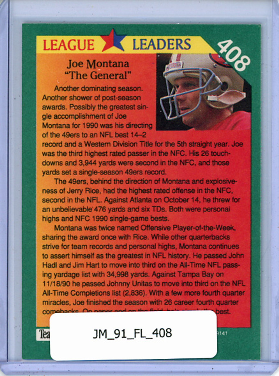 Joe Montana 1991 Fleer #408 League Leaders