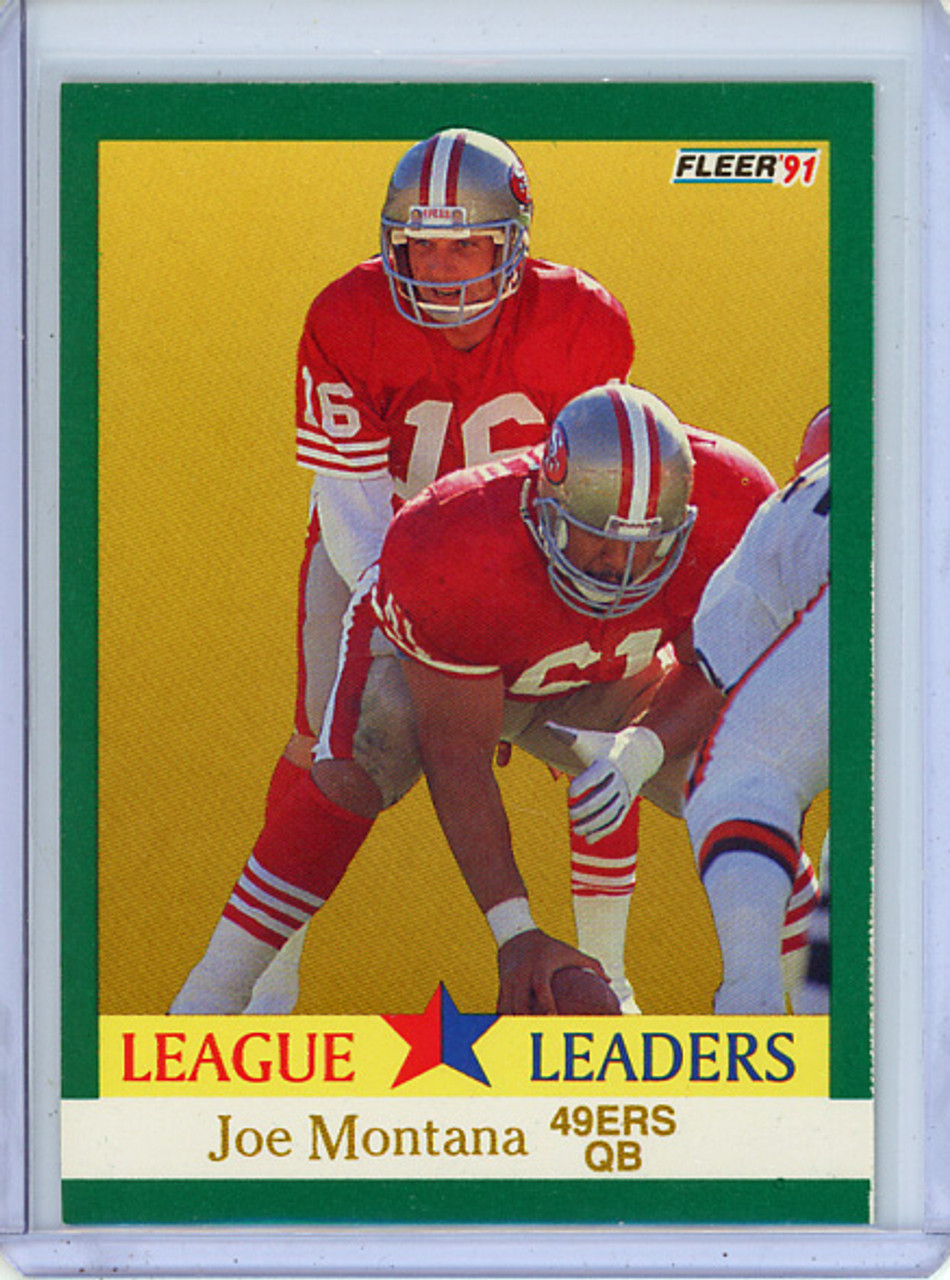 Joe Montana 1991 Fleer #408 League Leaders