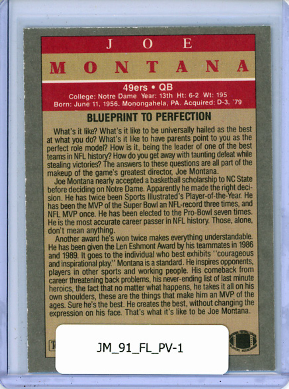 Joe Montana 1991 Fleer, Pro-Vision #1