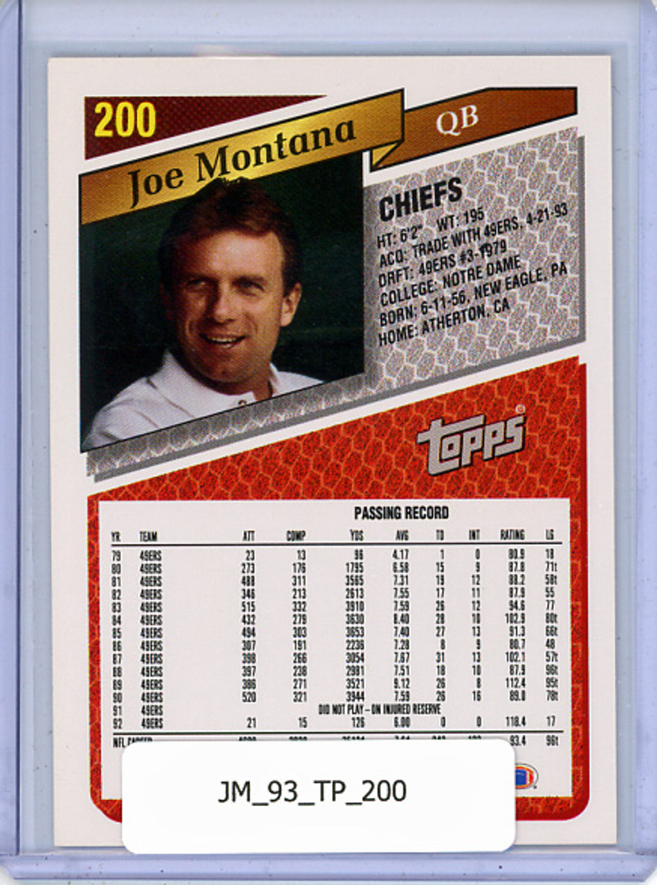 Joe Montana 1993 Topps #200