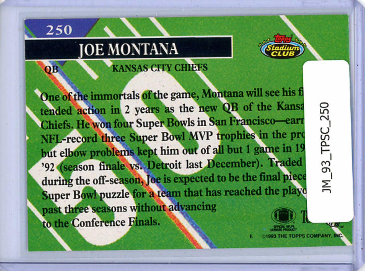 Joe Montana 1993 Stadium Club #250 Member's Choice