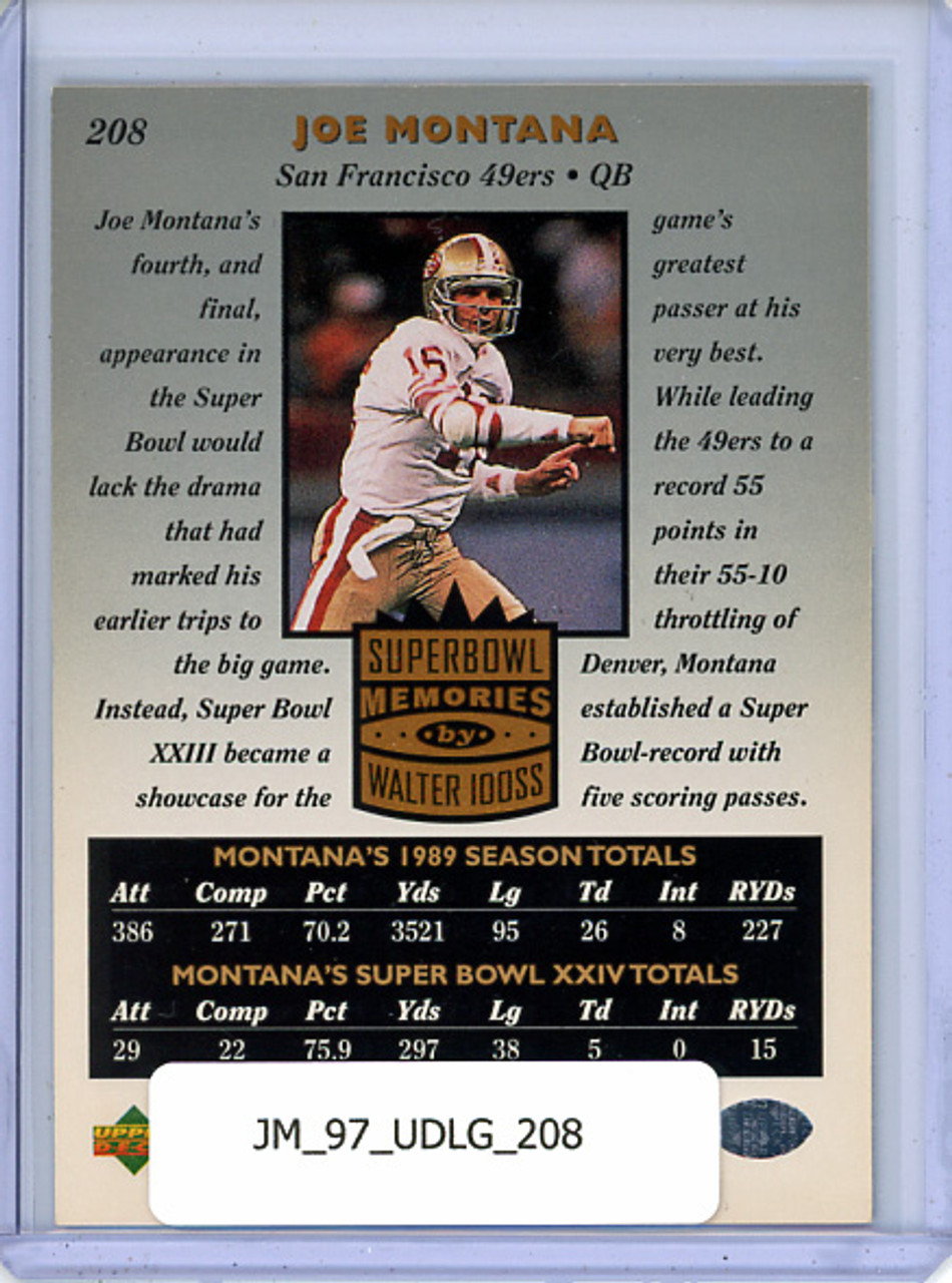 Joe Montana 1997 Legends #208 Super Bowl Memories