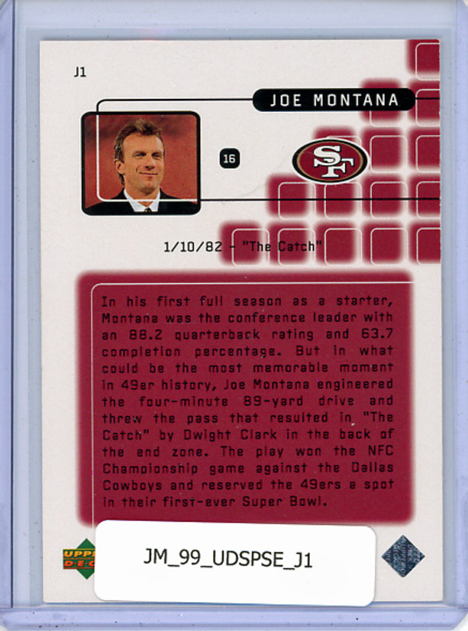 Joe Montana 1999 SP Signature Edition, Montana Great Performances #J1