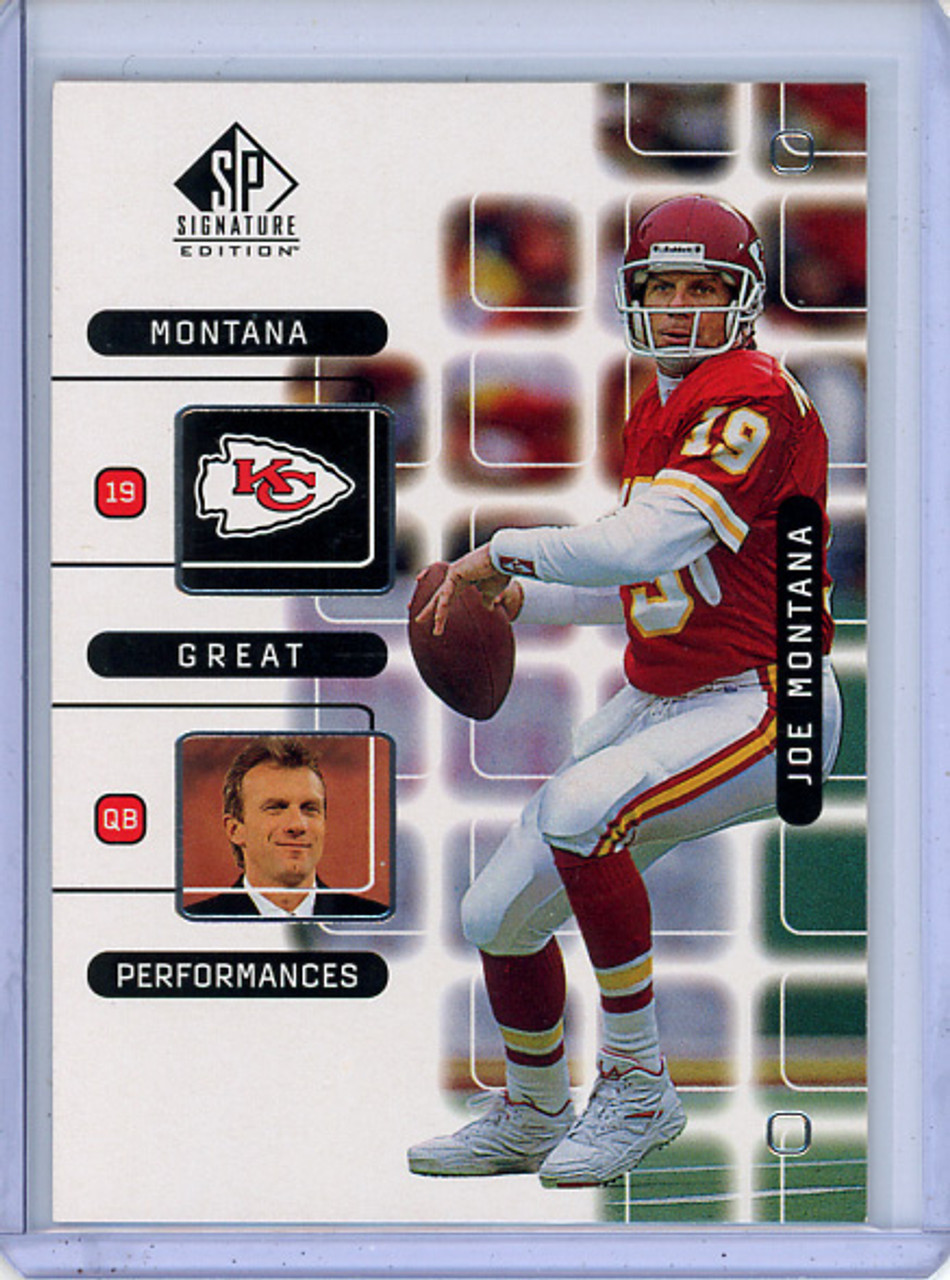 Joe Montana 1999 SP Signature Edition, Montana Great Performances #J9