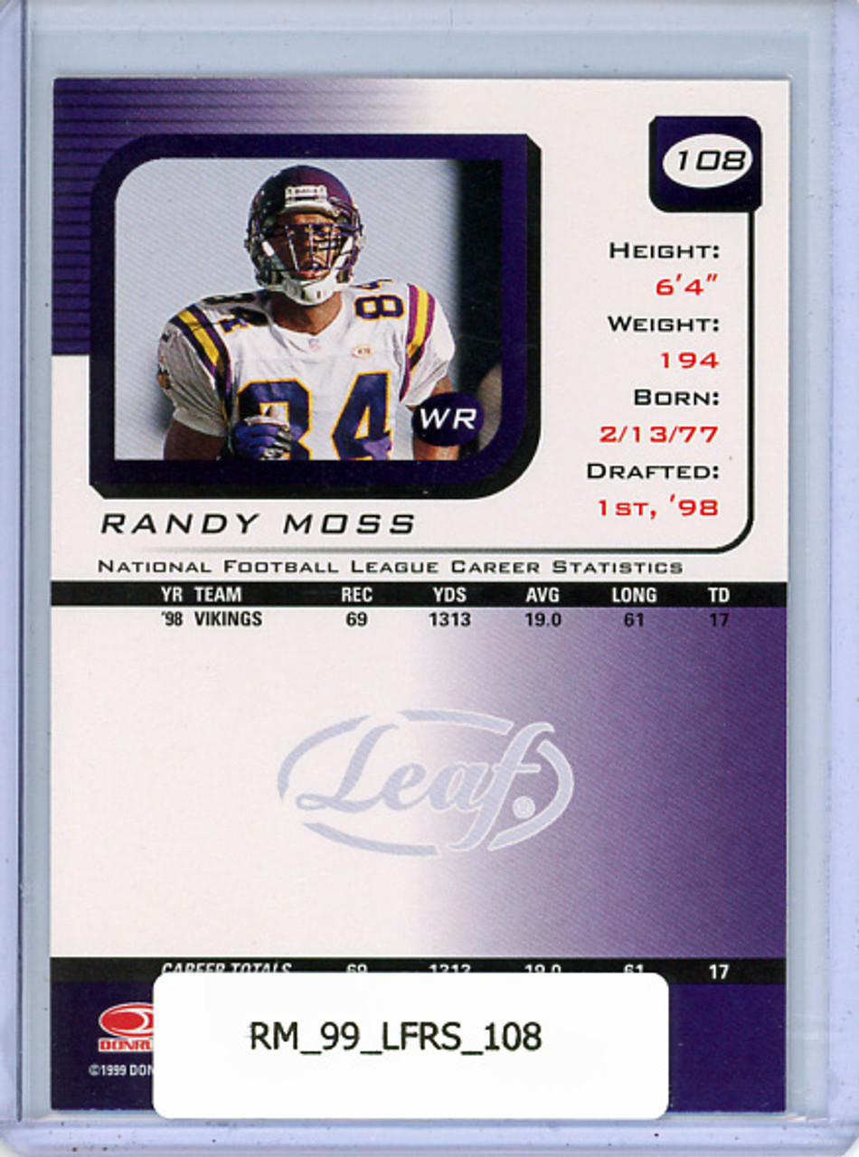 Randy Moss 1999 Leaf Rookies & Stars #108