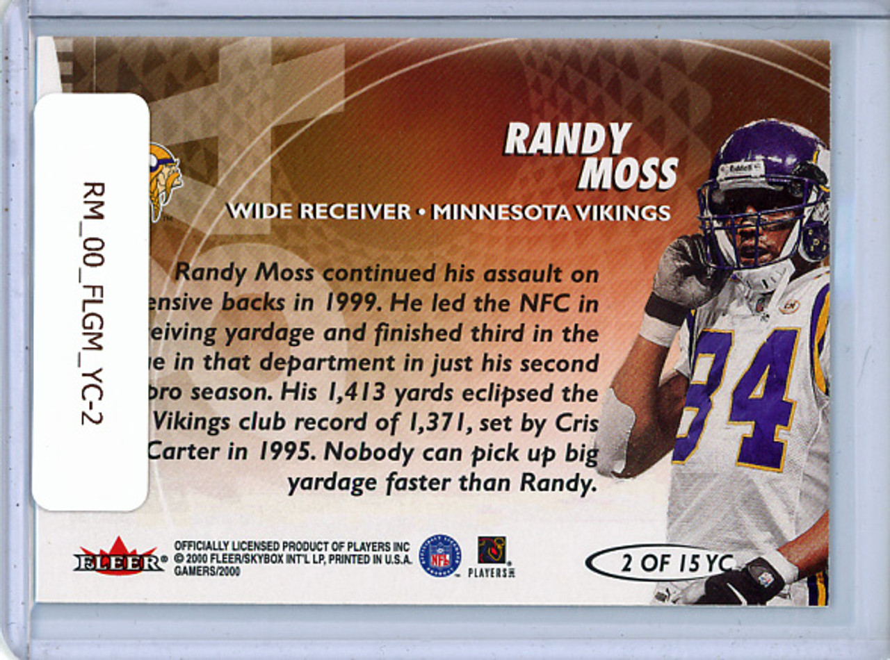 Randy Moss 2000 Fleer Gamers, Yard Chargers #YC2