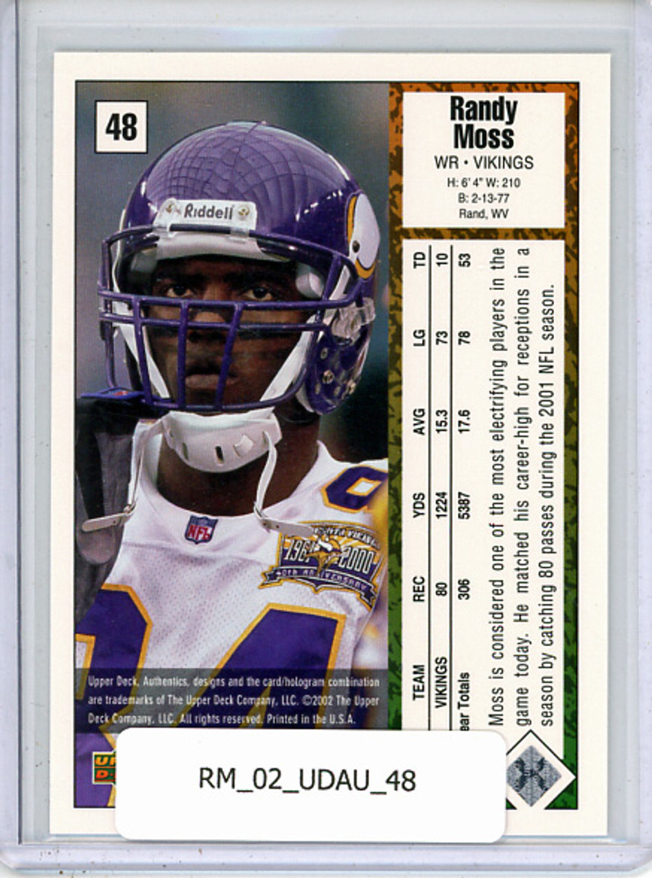 Randy Moss 2002 UD Authentics #48