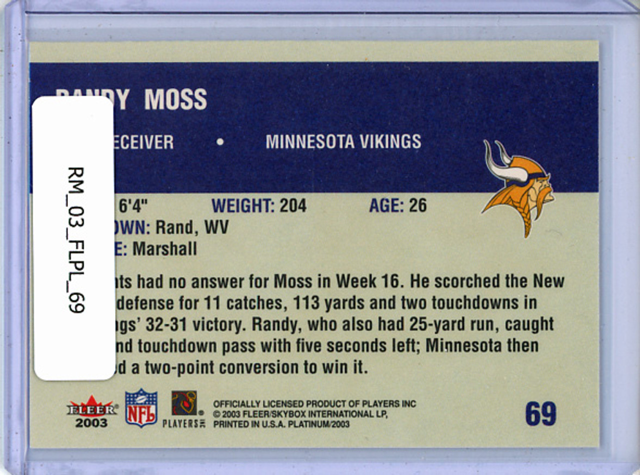 Randy Moss 2003 Platinum #69