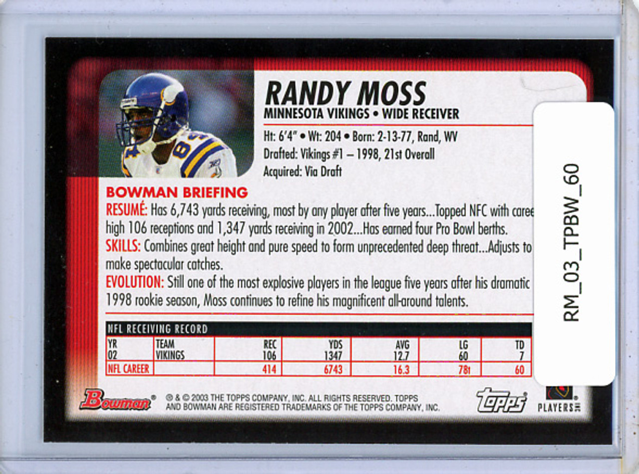 Randy Moss 2003 Bowman #60