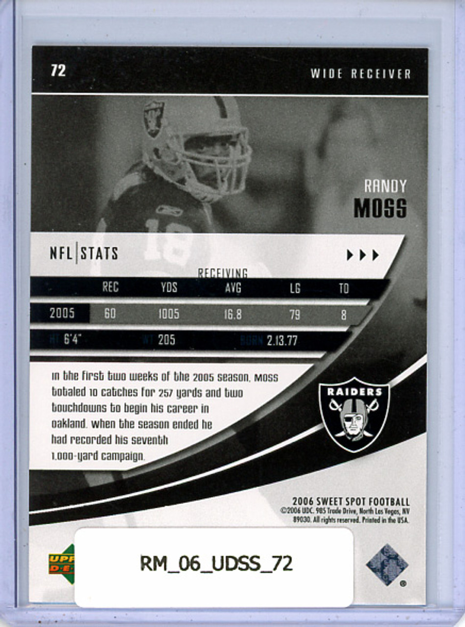 Randy Moss 2006 Sweet Shot #72