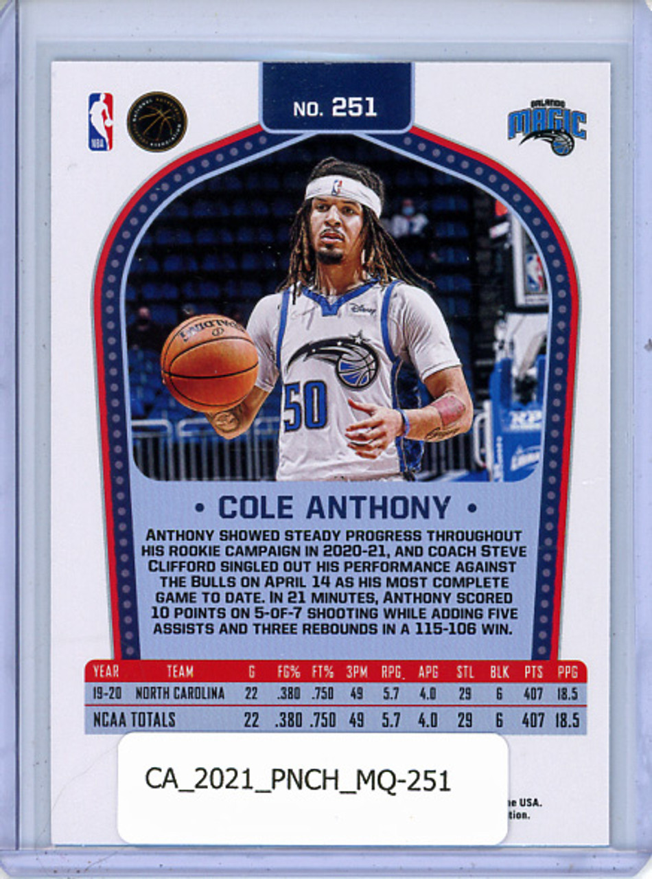 Cole Anthony 2020-21 Chronicles, Marquee #251