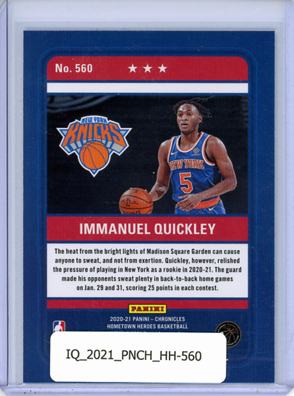 Immanuel Quickley 2020-21 Chronicles, Hometown Heroes #560
